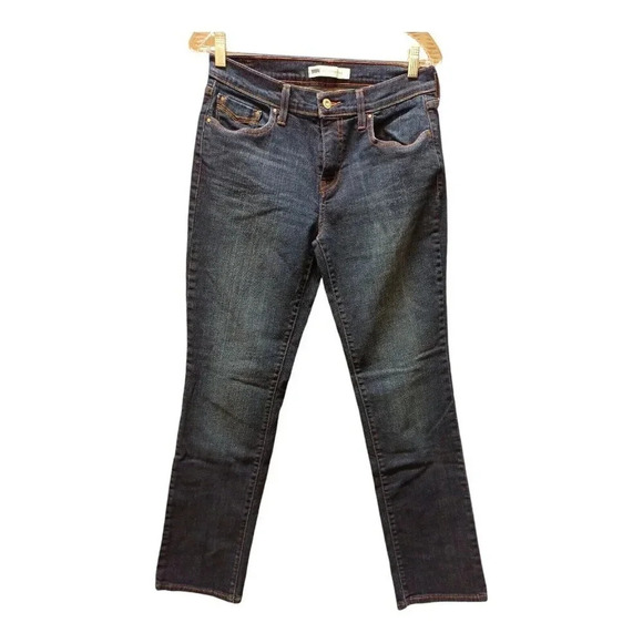 Levi Strauss 505 Jeans Women's Size 12 Regular M 30x31 Straight Leg Dark Wash - Picture 1 of 10
